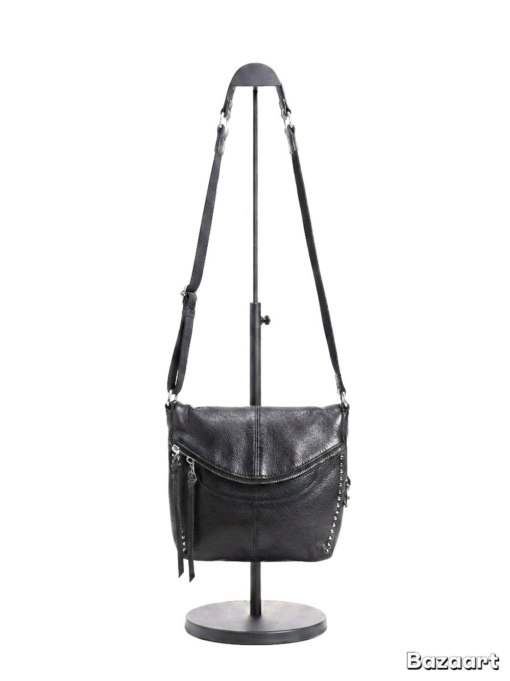 The Sak Black Pebbled Leather Crossbody Purse Genuine Leather